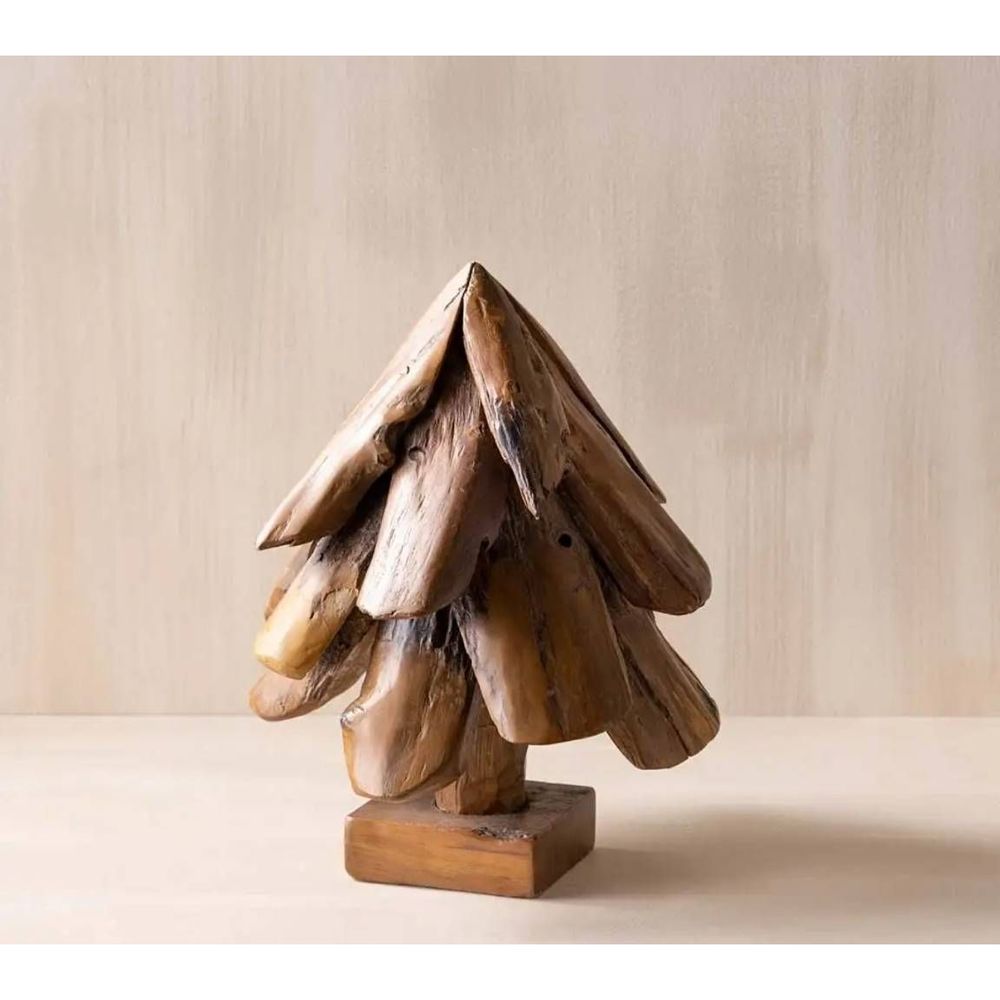 Driftwood Teak Holiday Tree, 18"H